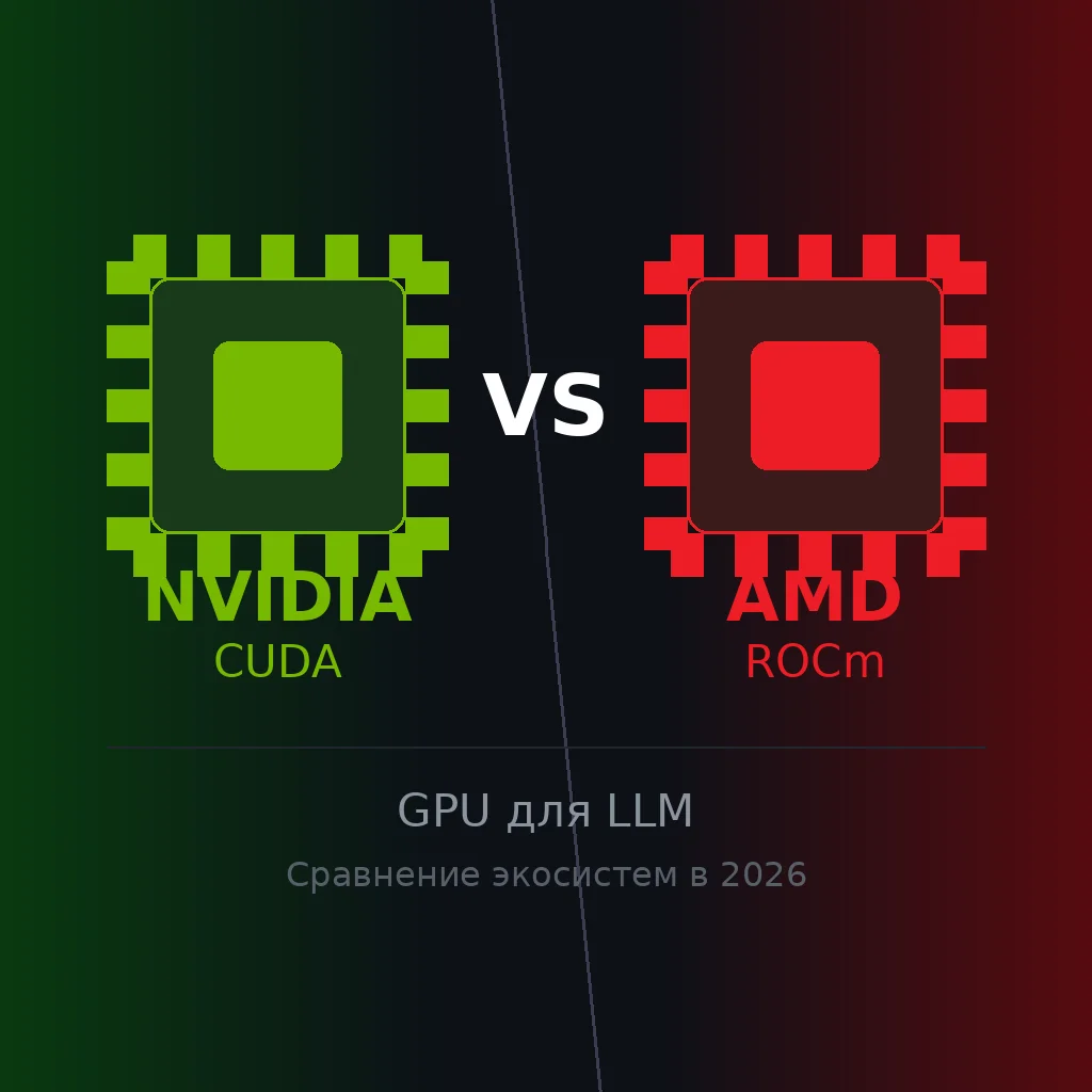 NVIDIA vs AMD для LLM: ROCm против CUDA в 2026 году